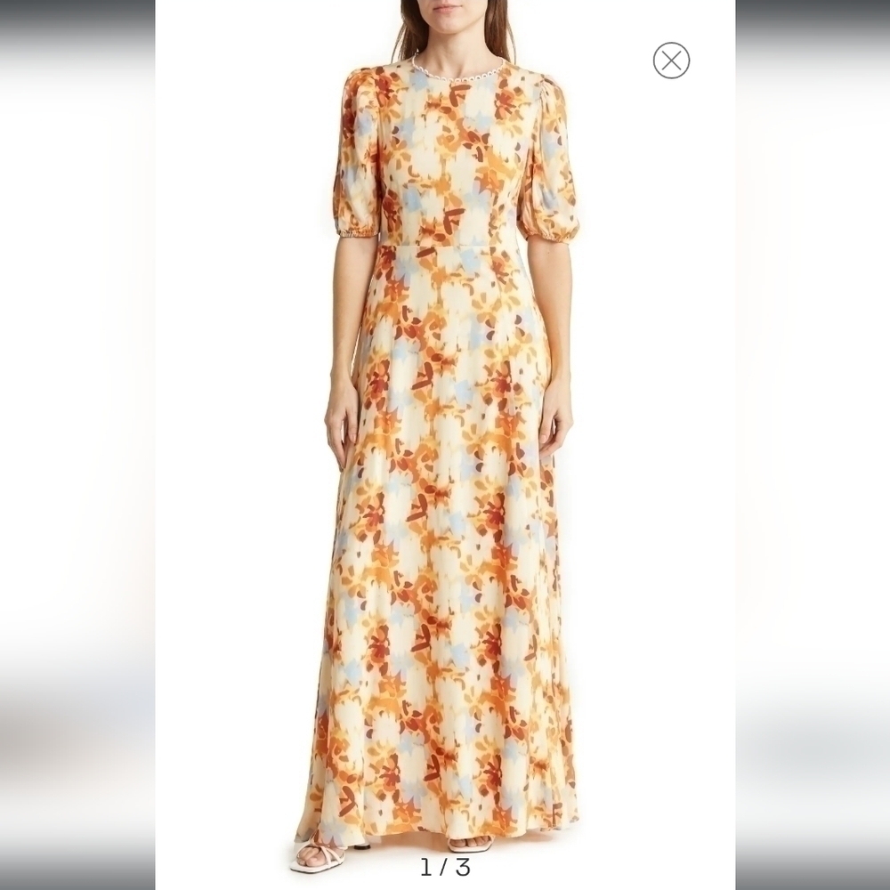 ALEXIA Admor Imogen Open Back Midi Dress in white size S - Picture 3 of 6